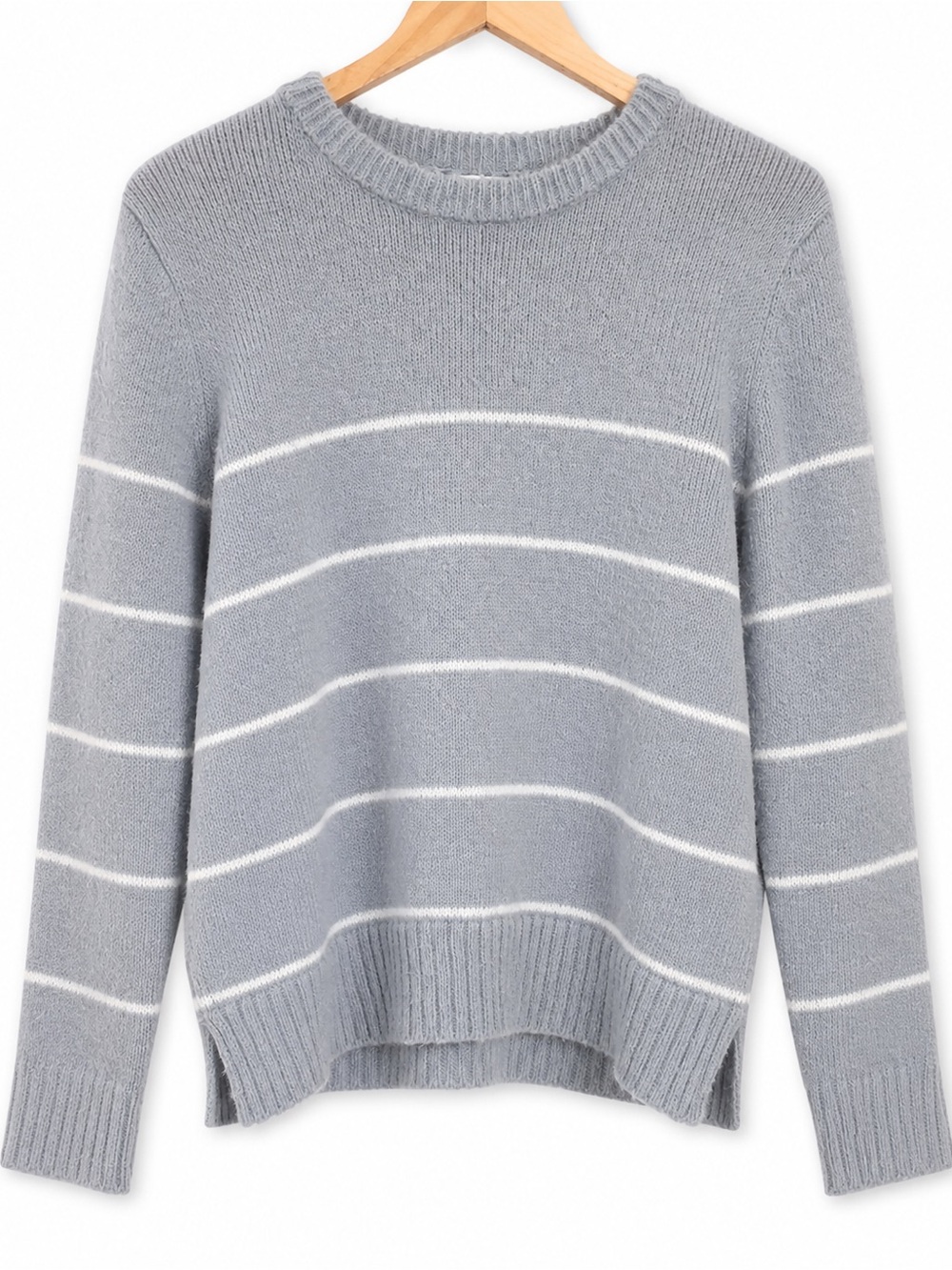 A New Day Gray & White Striped Sweater – Women’s Size Medium NWT